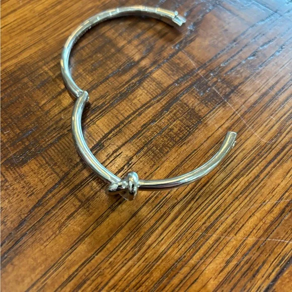 kate spade Silver Knot Hinged Bangle Bracelet - Picture 2 of 3